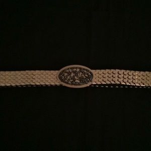 Vintage Metal Gold Tone Elastic Belt